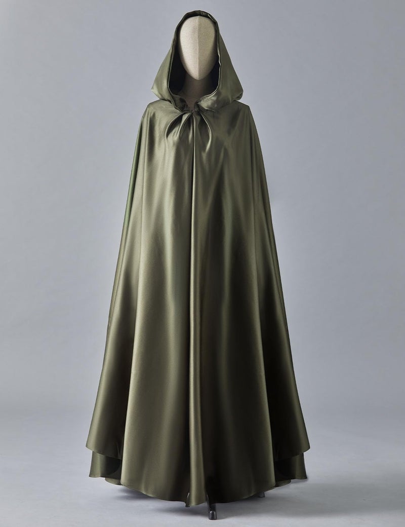 BEAUTELICATE Women's Wedding Hooded Cape Bridal Cloak Poncho Full Length - Image 2